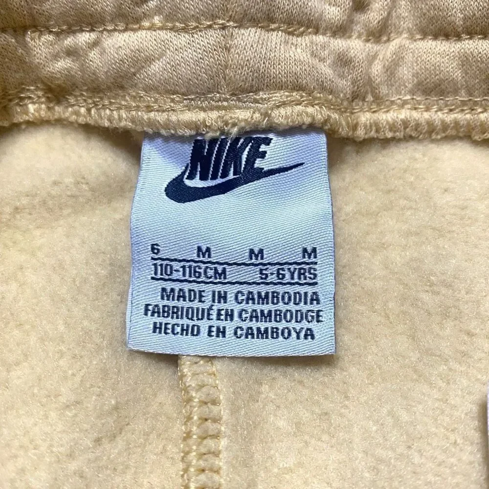 Nike Kids Swoosh Essential  Sesame Joggers Boys size 6 New with Tags